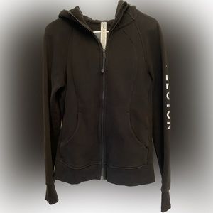 Black Peloton Lululemon Scuba Hoodie, size 10